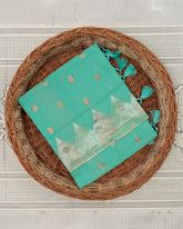 SC3018 - Linen Copper And Silver Butta With Stone